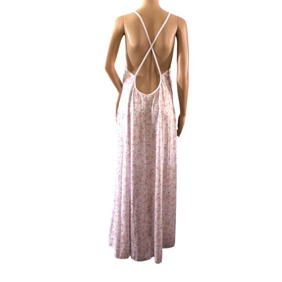 Vintage Petra Fashions Floral Maxi Nightgown Lingerie With Lace Trim - Picture 4 of 15